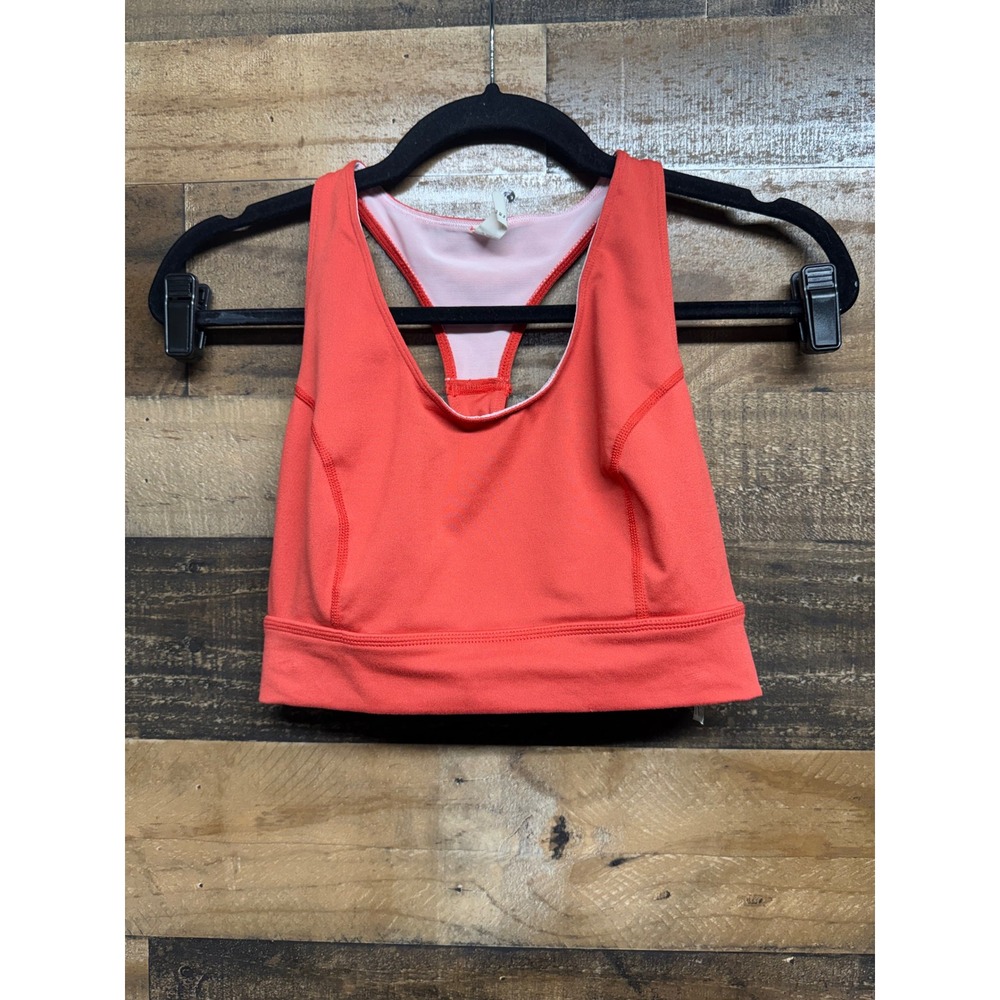 FP Movement Free People Good Karma Sports Bra Coral Orange Cutout Racerback S